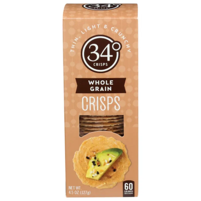 34 Degrees - Crispbread Whole Grain, 4.5 Oz - Pack of 12