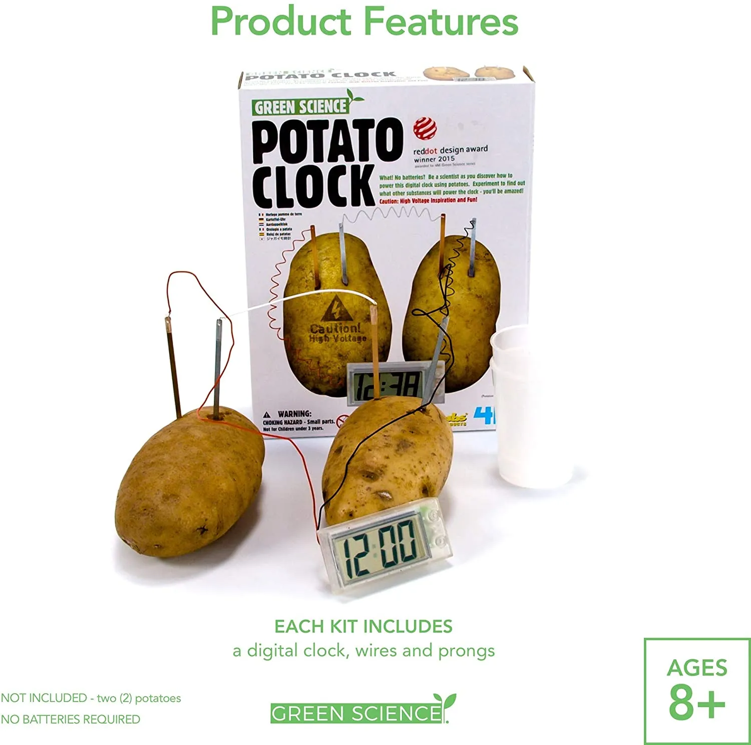 4M Green Science Potato Clock