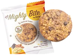 Berg Bites The Mighty Bite, Almond Butter Banana Chocolate - 8 / 3 oz bag