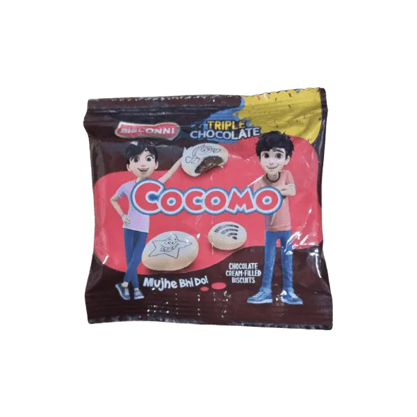 BISCONNI COCOMO TRIPLE CHOCOLATE CREAM FILLED BISCUITS 11.0G