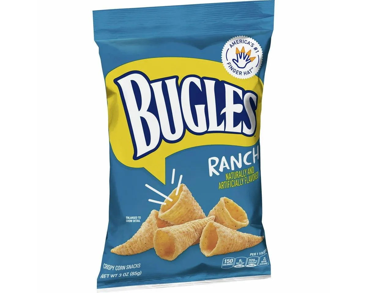 Bugles Ranch Crispy Corn Snacks 3 oz. Bags