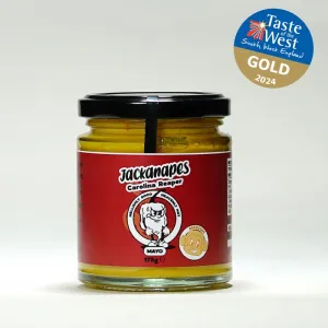 Carolina Reaper Chilli Mayonnaise by Jackanapes 175g – Medium Hot Vegetarian Mayo Made with Carolina Reaper Peppers - Made in the UK