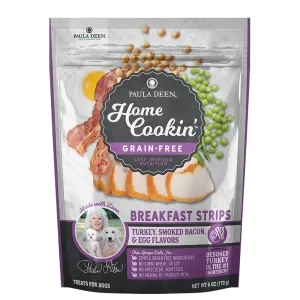 Grain Free Breakfast Strips for Dogs | 6 oz | Paula Deen Home Cookin'