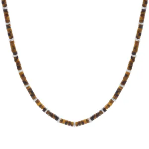 Heishi Beaded Necklace - Solid Silver