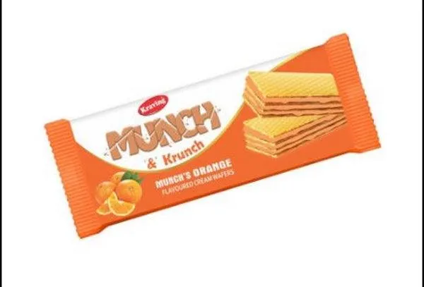 KRAVING MUNCH & KRUNCH ORAGNE WAFFERS 150G