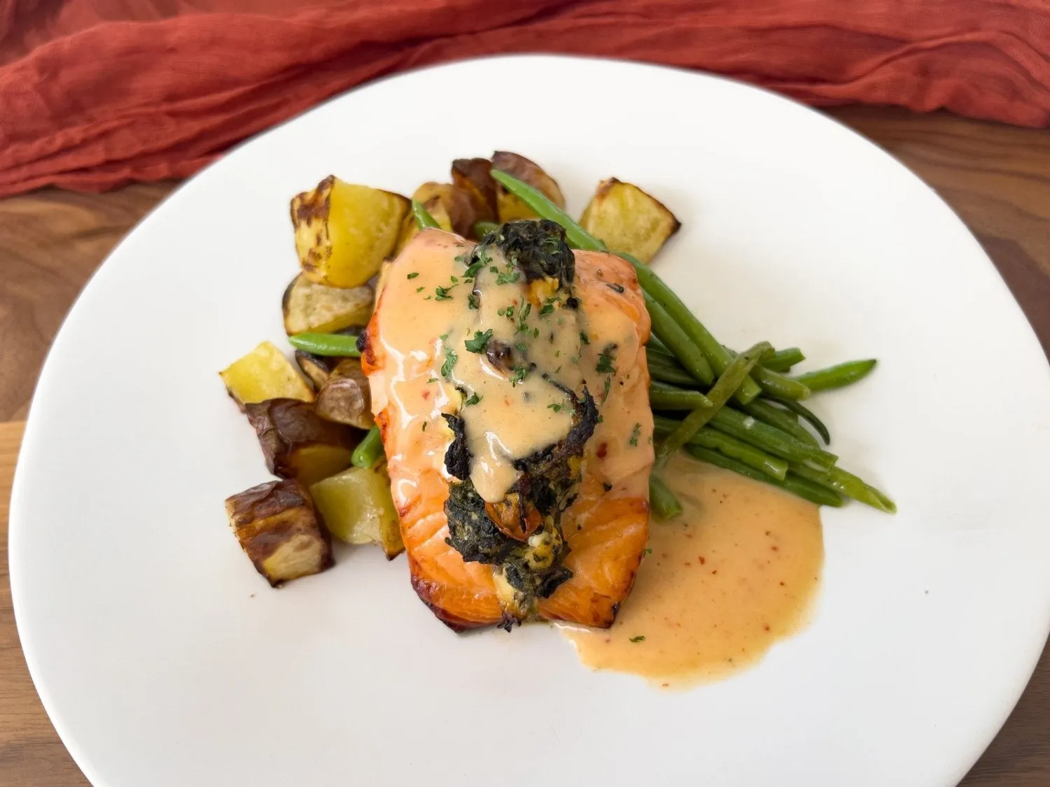 Mediterranean Stuffed Salmon