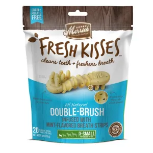 Merrick Fresh Kisses Double-Brush Mint-Flavoured Extra Small Dog Treats 6oz