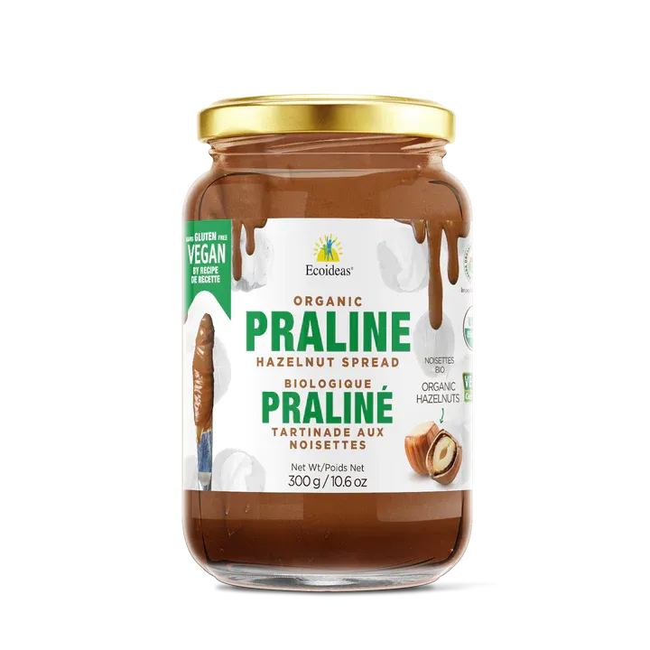 Organic Praline Hazelnut Spread by Ecoideas, 300g