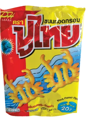 Pu Thai Crispy Snack Black Pepper Flavour 18 x 60 gm