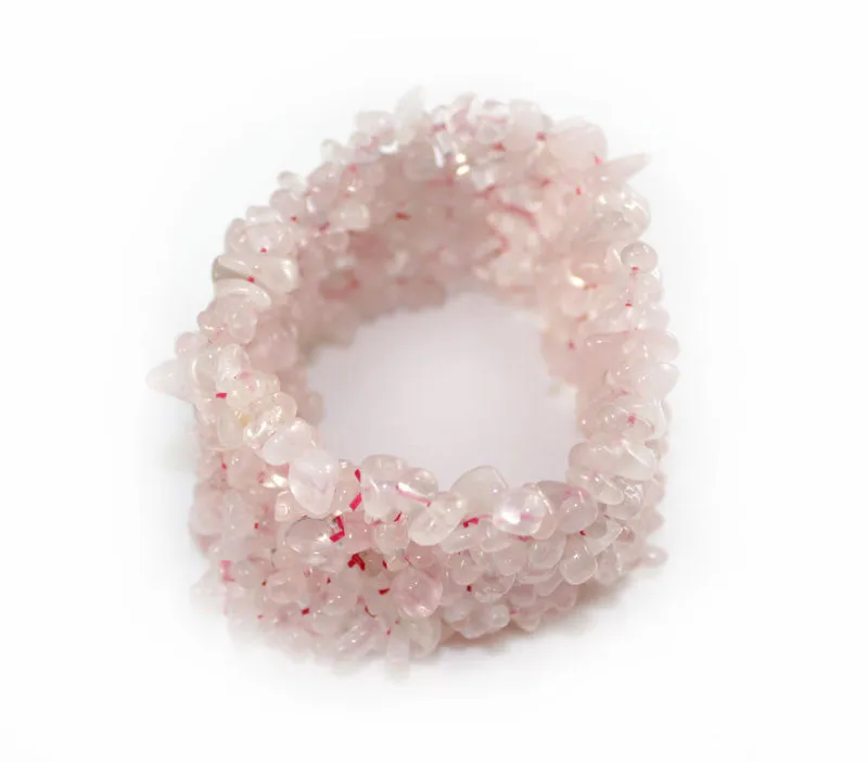 Real Natural Stone Rose Light Pink Bracelet