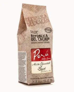 Republica Del Cacao Milk Chocolate Discs 38% 5.5lb