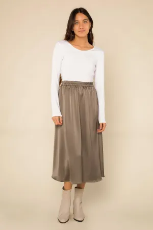 Satin Midi Skirt